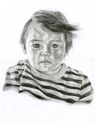 Little Child, crayons graphite, A3, 2019