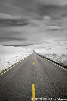 Straße ins Nirgendwo, Finnmark, Norwegen