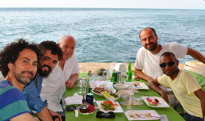 Mit John Hadfield (USA), Petros Klampadis (GR), Kinan Azmeh (SYR) und Dinik Wijeratne (CAN) in Beirut