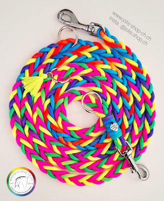 Art.-Nr.: Bild 2 / A-6005 / Hundeleine 200cm / Funny Rainbow / 2x kleine Karabiner                                     Preis: CHF 31.-