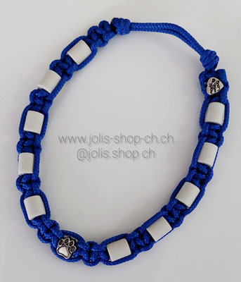 Art.-Nr.: 5058          EM-Keramik Zecken- und Flohhalsband verstellbar   34.5cm-38.5cm (Royalblau)         Preis: CHF 18.-