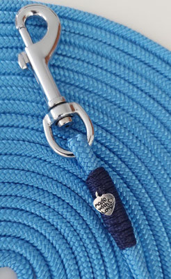 Bild 2 / Art.-Nr.: 6068 / Schleppleine 10m/6mm Seil (8cm Karabiner) Skyblue    Total Preis: CHF 27.-
