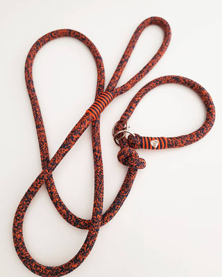 Artikel-Nr.: 5049  /  Retrieverleine für mittel bis grosse Hunde (12mm Seil) (Halsumfang und Kopfumfang sind verstellbar) Preis: 32.-