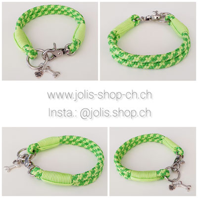 Bild 4 / Art.-Nr.: 6060-4 /Halsband "Lime" 8mm, mit Karabinerverschluss, Halsumfang 28cm Preis: CHF 30.-