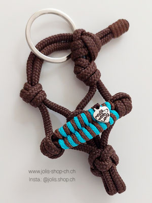 Art.-Nr.: Bild 7 / 2084-7 / "Mini-Knoti" Schlüsselanhänger (Schokobraun)          Preis: 15.-