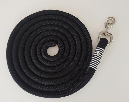 Art.-Nr.: 2054: 350cm Führstrick (Schwarz 14mm Rundseil)                                                Preis: CHF 36.50