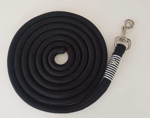 Art.-Nr.: 2054: 350cm Führstrick (Schwarz 14mm Rundseil)                                                Preis: CHF 36.50