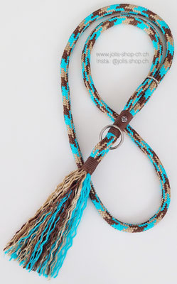 Bild 1 / Art.-Nr.: 2086-1 / Halsring 12mm Rundseil (Skyland) 146cm Umfang (Kann mit einem kleinen Ring individuell enger verstellt werden) geeignet für Pony/COB                       Preis: CHF 25.-