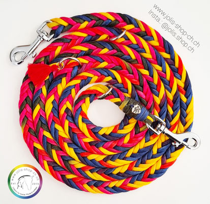 Art.-Nr.: 6005 / Hundeleine 200cm / Dark Rainbow / 2x kleine Karabiner                                     Preis: CHF 31.-