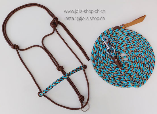 Art.-Nr.: Bild 2 / 2084-2 / Knoti mit Ring "no slippling" 6mm (Grösse COB) CHF 31.- und Bodenarbeitsseil (10mm Seil) 700cm CHF 47.-      Total Preis: CHF 78.-