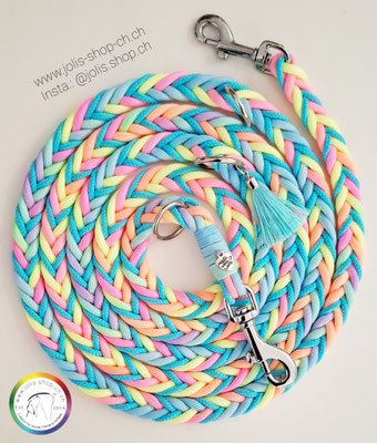 Art.-Nr.: B-6005 / Hundeleine 200cm / Sweet Rainbow / 2x kleine Karabiner                                     Preis: CHF 31.-