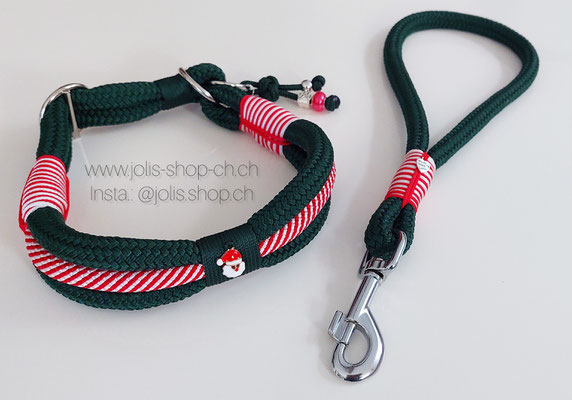 7016 / X-Mas Zugstopphalsband 2,5cm-4cm breit, verstellbar 36cm-44cm CHF 45.- / Handschlaufe CHF 20.-    Total Preis: CHF 65.-