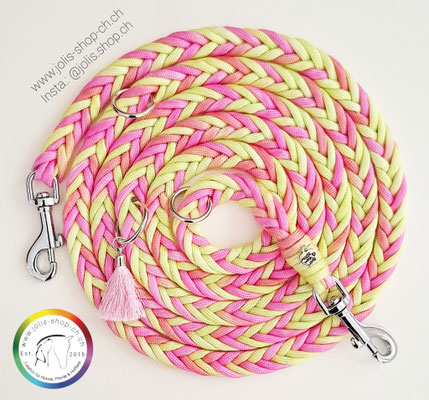Art.-Nr.: 6009 / Hundeleine 200cm / Zuckerwatte Rainbow / 2x kleiner Karabiner                                       Preis: CHF 31.-
