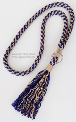 Bild 2 / Art.-Nr.: 2088-2 / Halsring 12mm Rundseil (Majestic) 110cm Umfang (Kann mit einem kleinen Ring individuell enger verstellt werden) geeignet für Mini-Shetty      Preis: CHF 25.-