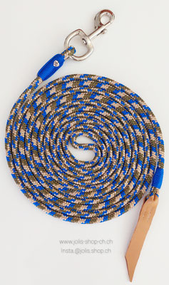 Bild 4 /Art.-Nr.: 2081-4 / Führstrick Blau/Beige/Olive 500cm       Preis: CHF 43.-   