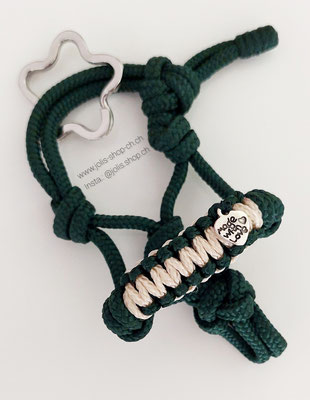 Art.-Nr.: 2075 / Mini-Knoti Schlüssel-/Taschenanhänger Farbe: Darkgreen   /  Preis: CHF 15.00