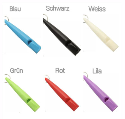 Art.-Nr.: 6034 / Hundepfeife 7,9cm / Reichweite 400m / Aus Kunststoff     pro Stück CHF 5.00 