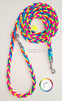 Art.-Nr.: Bild 1 / A-6005 / Hundeleine 200cm / Funny Rainbow / 2x kleine Karabiner                                     Preis: CHF 31.-