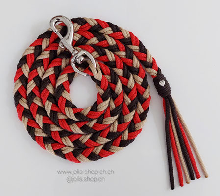 Art.-Nr.: 2035  / Strick 193cm (Schokobraun/Rot/Beige)    Preis: CHF 31.-