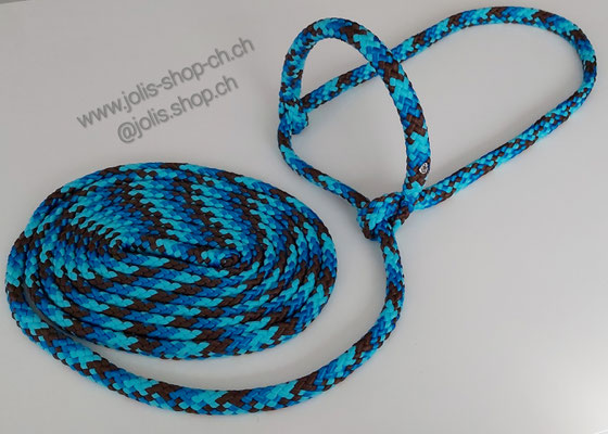Artikel-Nr.: 2065 / Schnellhalfter 12mm Flachseil / Strick 4m lang     (Farbe: Abyss)           Preis: CHF 24.-