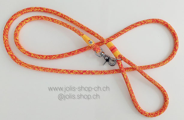Art.-Nr.: 6020 / Hundeleine +/- 190cm (Summer Bomb) mit Handschlaufe (10mm Seil)  für mittel bis grosse Hunde     Preis: CHF 35.-           