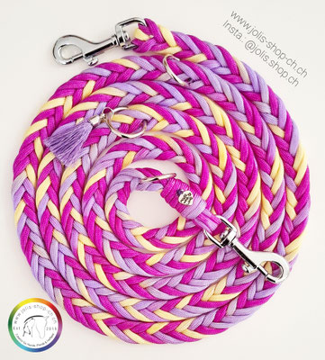 Art.-Nr.: E-6005 / Hundeleine 200cm / Charoit Rainbow / 2x kleine Karabiner                                     Preis: CHF 31.-