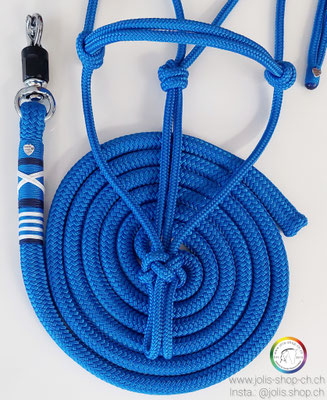 Art.-Nr.: Bild 3 / 2103-3 /Strick 300cm CHF 41.- / Knoti 8mm (Grösse COB) Nase/24cm  Backe/24,5cm  Kehle/18cm  Ganasche/24cm CHF 24.-   Total Preis: CHF 65.-