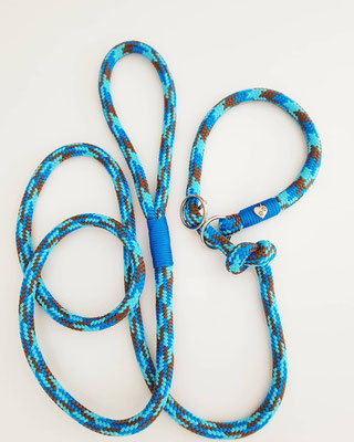 Artikel-Nr.: 5048  /  Retrieverleine für mittel bis grosse Hunde (12mm Seil) (Halsumfang und Kopfumfang sind verstellbar) Preis: 32.-