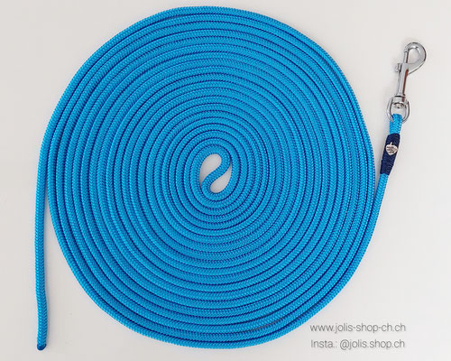 Bild 1 / Art.-Nr.: 6068 / Schleppleine 10m/6mm Seil (8cm Karabiner) Skyblue    Total Preis: CHF 27.-