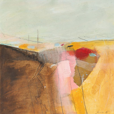 Landschaft, Öl auf Malplatte, 30 x 30 cm