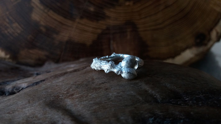 Ring mit Knospen, 925/-er Silber, VERKAUFT