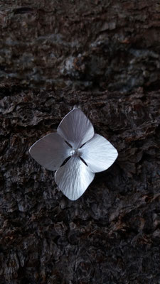 Anhänger Hydrangea, 925/- Silber, handgeschmiedet,  VERKAUFT