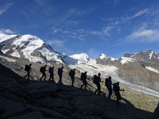 Abstieg Monte Rosa Hütte