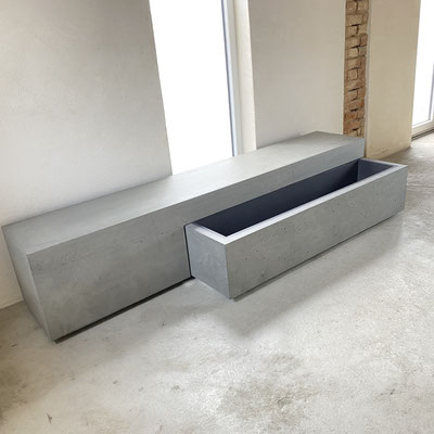beton , lowboard , betonlowboard , betonsideboard , schublade , kommode , schrank , betonregal , tv-rack , tv-bank . grau , anthrazit , weiß , bauhaus , modern , zeitlos
