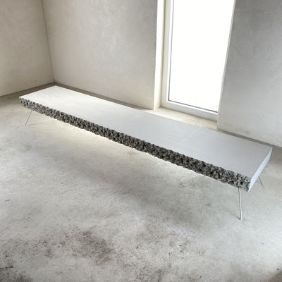 Beton Travertin Marmor Möbel Grau Weiß Anthrazit Design 