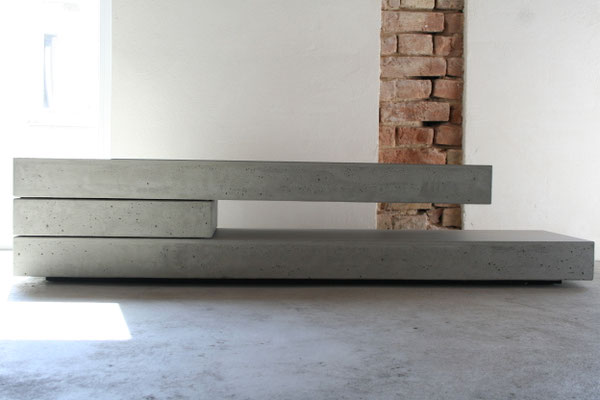 minimalistisch ,  Beton Sideboard ,  Tvboard , stein , grau , anthrazit , dunkelgrau , schwarz  , Heidelberg , mannheim , ludwigshafen , mainz , Frankfurt