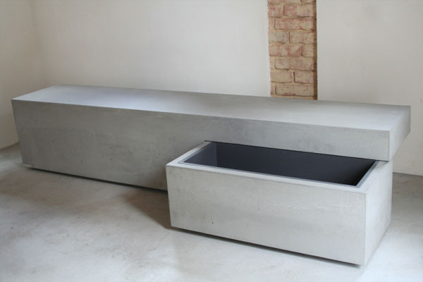 beton , lowboard , betonlowboard , betonsideboard , schublade , kommode , schrank , betonregal , tv-rack , tv-bank . grau , anthrazit , weiß , bauhaus , modern , zeitlos