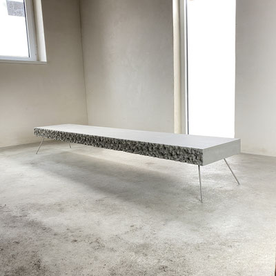Beton Travertin Marmor Möbel Grau Weiß Anthrazit Design 
