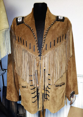 Herren Fransenjacke 100 % Leder