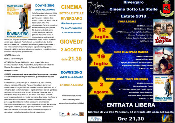 Rivergaro cinema sotto le stelle estate 2018