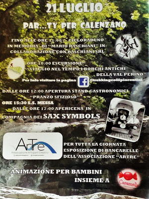 PAR...TY PER CALENZANO - 21 luglio Per tutta la giornata esposizione di bancarelle degli artigiani creativi "ArTre" 