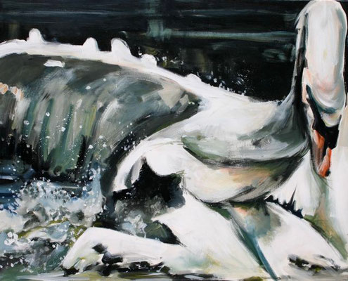 Schwäne II, 100/80 cm, 2008