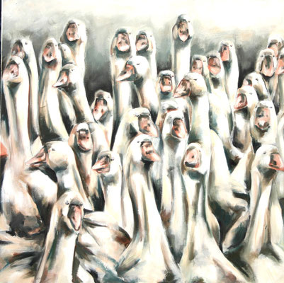 Gänse, 100/100 cm, 2006 *