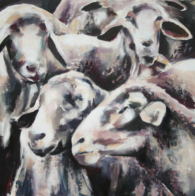 Schafsköppe, 100/100 cm, 2007 *