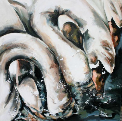 Schwäne I, 100/100 cm, 2008 *