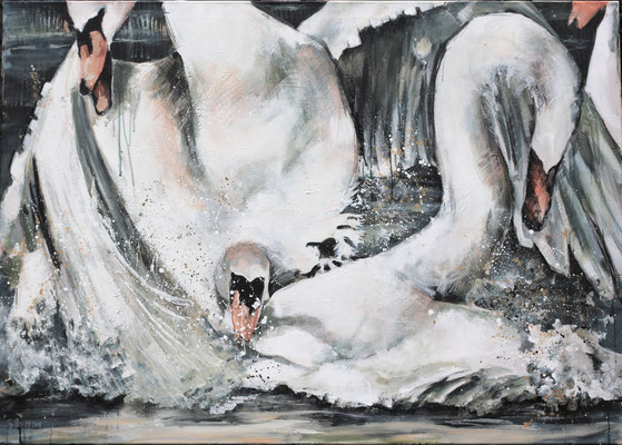 Schwäne III, 140/100 cm, 2014