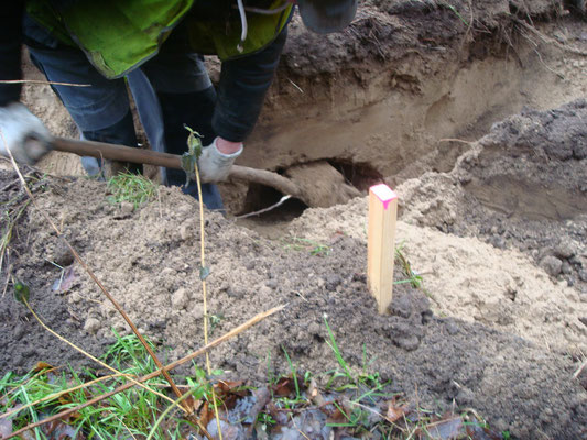 Uitgraven met de hand