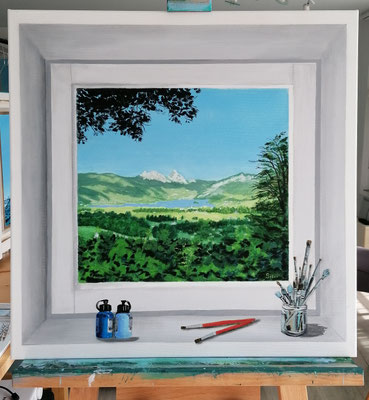 Trompe-l'oeil 60 x 60 cm Acryl on Canvas