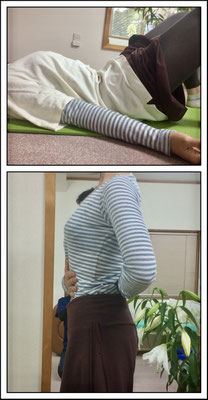 主婦の方、徳島のイタガキ呼吸法を実践してスリムになった写真。
