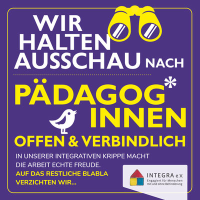 Grafik zur Stellenbeschreibung Pädagogin in der integrativen Krippe